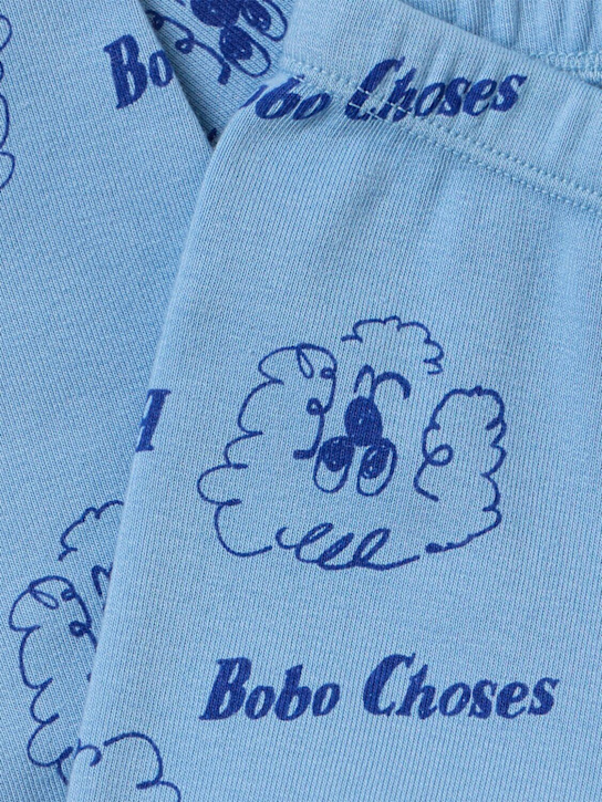 Bobo Choses: 棉混纺紧身裤 - 浅蓝色 - kids-girls_1 | Luisa Via Roma