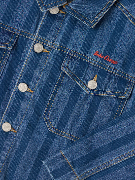Bobo Choses: Denim jacket - Bleu - kids-girls_1 | Luisa Via Roma