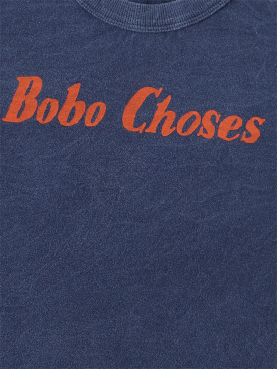 Bobo Choses: Printed cotton t-shirt - Blue/Red - kids-boys_1 | Luisa Via Roma