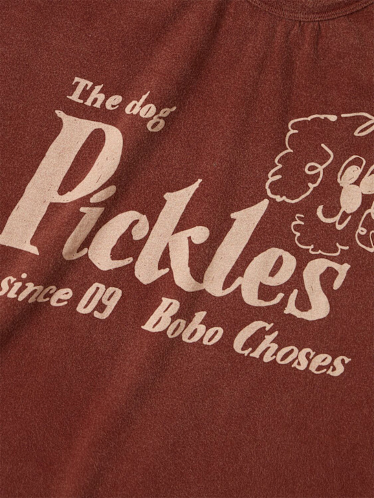 Bobo Choses: Printed cotton t-shirt - Brown - kids-boys_1 | Luisa Via Roma