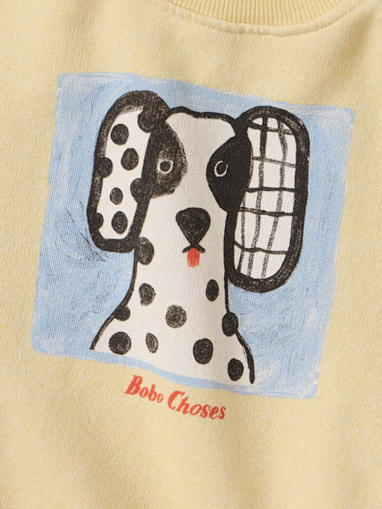Bobo Choses: Printed cotton sweatshirt - Yellow - kids-boys_1 | Luisa Via Roma