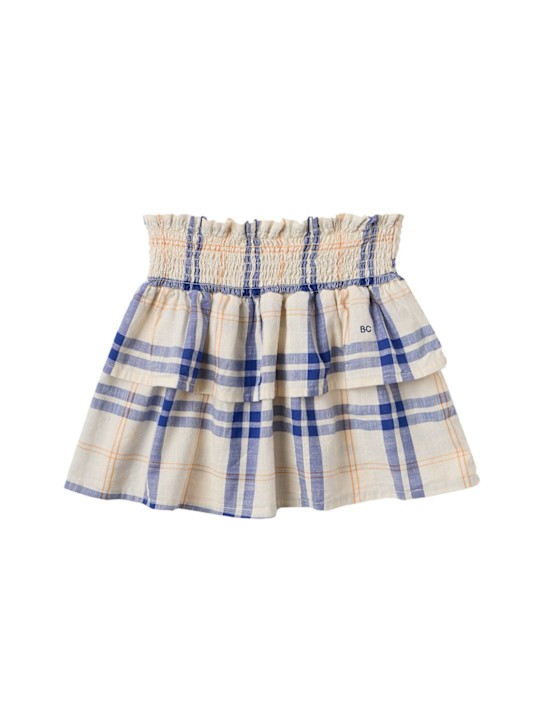 Bobo Choses: Cotton skirt - Blau/Beige - kids-girls_0 | Luisa Via Roma