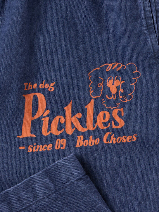 Bobo Choses: 棉质裤子 - 蓝色 - kids-girls_1 | Luisa Via Roma