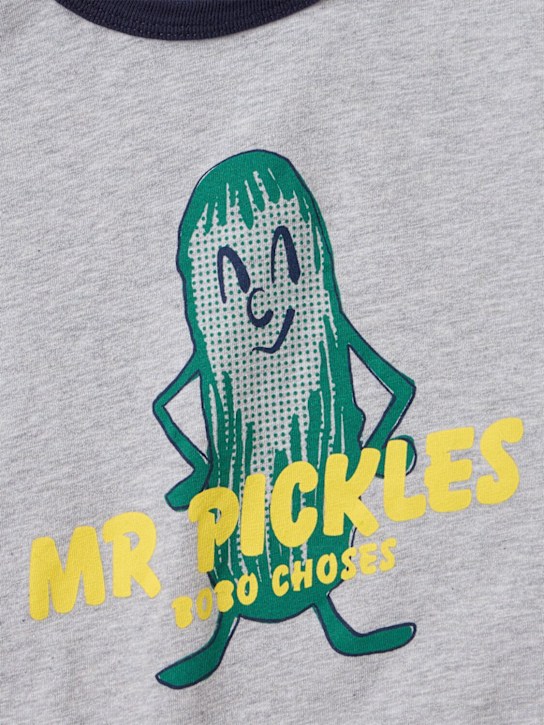 Bobo Choses: Printed cotton t-shirt - Grey - kids-boys_1 | Luisa Via Roma