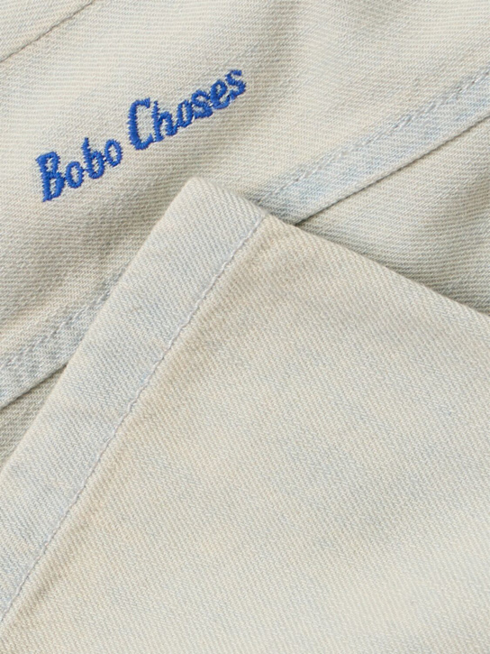 Bobo Choses: Cotton denim pants - Grey - kids-boys_1 | Luisa Via Roma