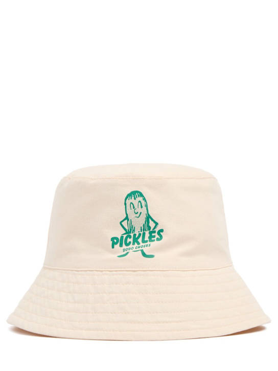 Bobo Choses: 纯棉渔夫帽 - 白色 - kids-boys_0 | Luisa Via Roma