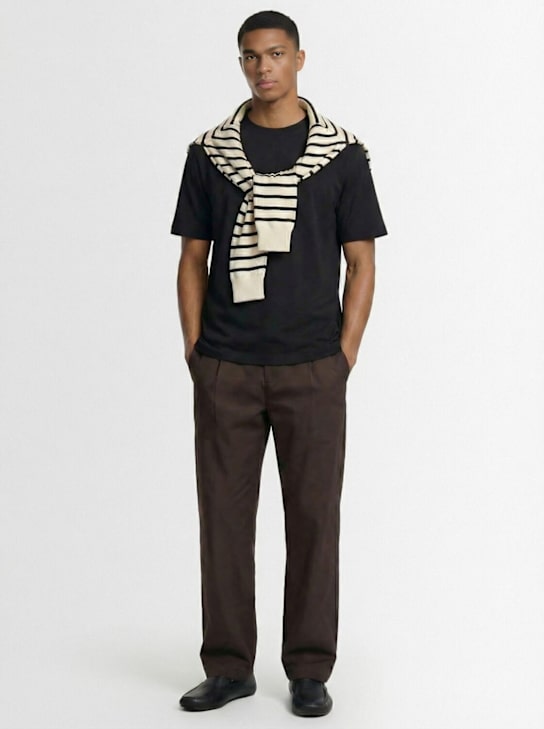 Laneus: 棉质裤子 - 巧克力色 - men_1 | Luisa Via Roma