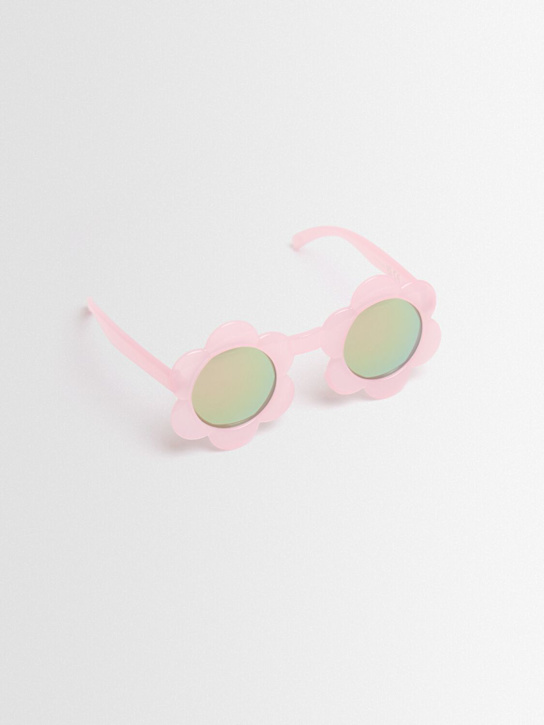 Molo: Flower polycarbonate sunglasses - 粉色 - kids-girls_1 | Luisa Via Roma