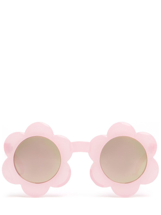 Molo: Flower polycarbonate sunglasses - 粉色 - kids-girls_0 | Luisa Via Roma