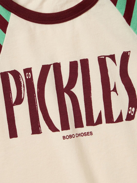 Bobo Choses: 印花棉质T恤 - 白色/黑色 - kids-boys_1 | Luisa Via Roma