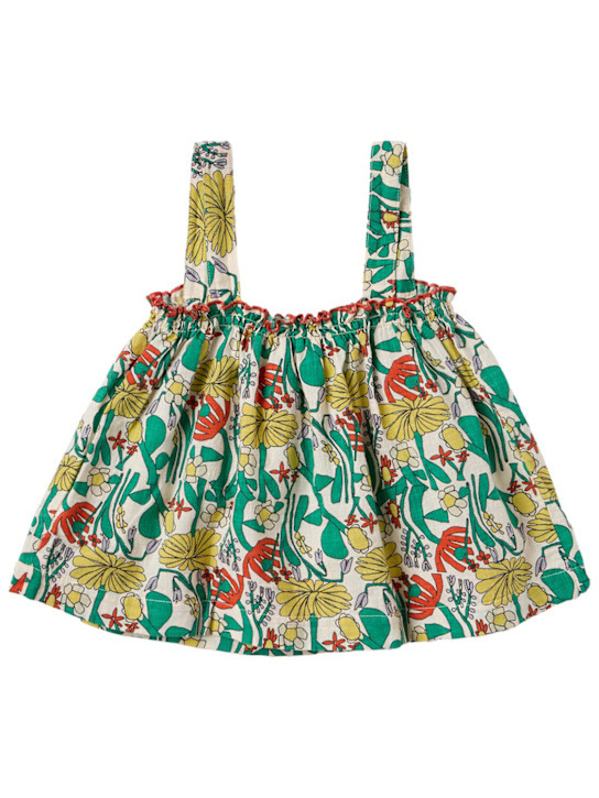 Bobo Choses: Printed cotton dress - Multicolor - kids-girls_0 | Luisa Via Roma