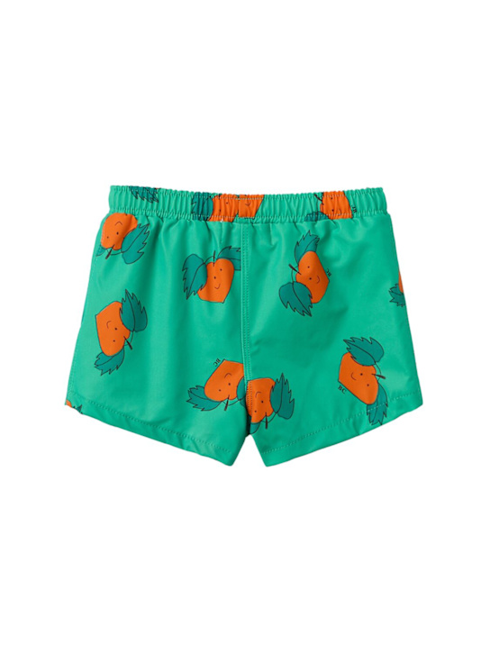 Bobo Choses: 印花运动短裤 - 绿色 - kids-girls_0 | Luisa Via Roma