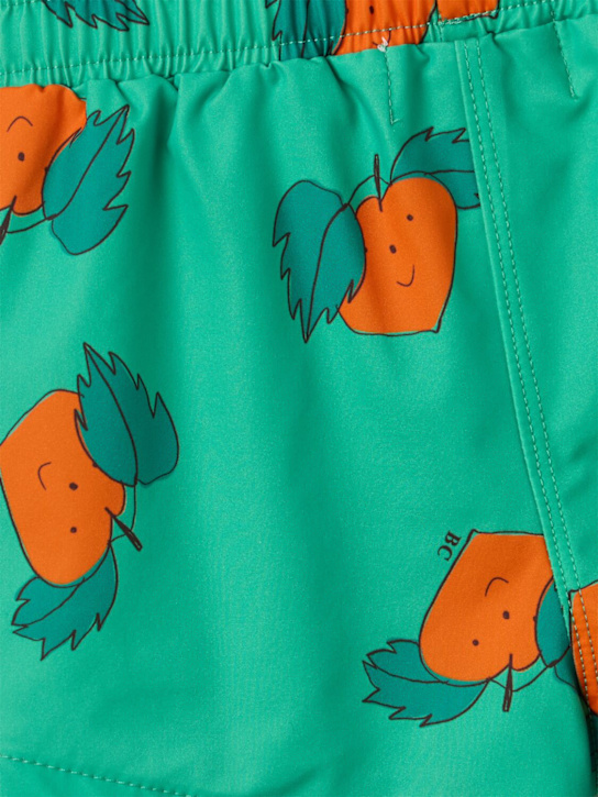 Bobo Choses: 印花运动短裤 - 绿色 - kids-girls_1 | Luisa Via Roma
