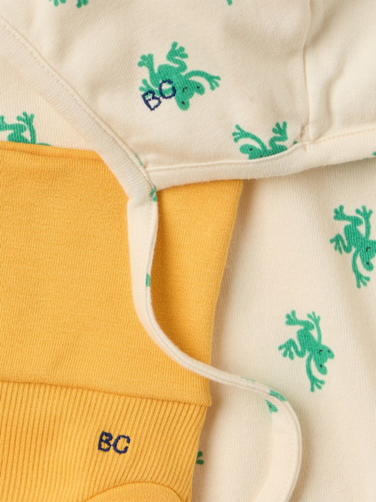 Bobo Choses: Hopping Frog printed cotton blend set - Blanc/Jaune - kids-girls_1 | Luisa Via Roma