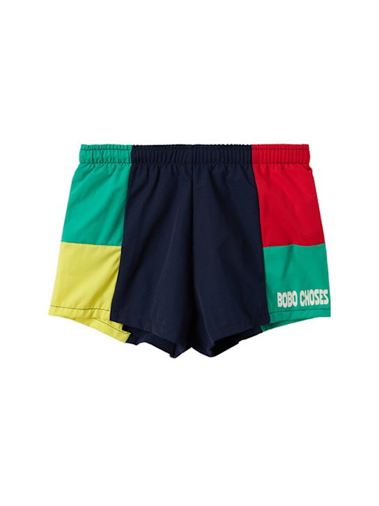 Bobo Choses: Color block shorts - Multicolor - kids-boys_0 | Luisa Via Roma