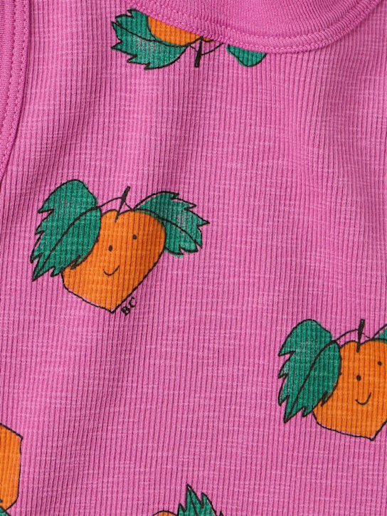 Bobo Choses: Printed cotton blend jersey tank top - パープル - kids-girls_1 | Luisa Via Roma