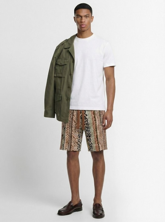 Laneus: Cotton jersey oversize t-shirt - Bianco - men_1 | Luisa Via Roma