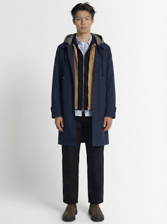 Moncler: Kervoyal tech down parka jacket - Navy - men_1 | Luisa Via Roma