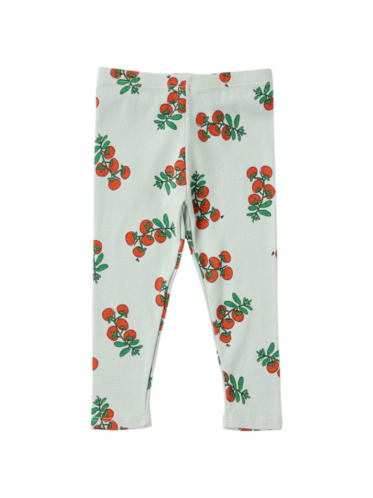Bobo Choses: Cotton blend leggings - Gris - kids-girls_0 | Luisa Via Roma