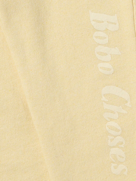 Bobo Choses: Logo松紧棉运动裤 - 黄色 - kids-girls_1 | Luisa Via Roma