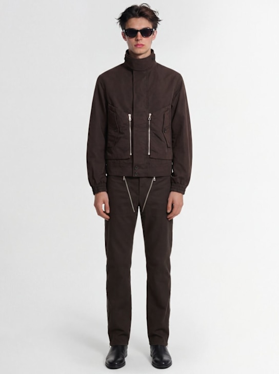 Dries Van Noten: Venice棉质夹克 - 棕色 - men_1 | Luisa Via Roma