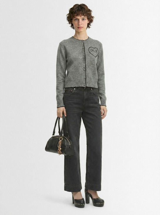 Chloé: 直筒牛仔裤 - 黑色 - women_1 | Luisa Via Roma