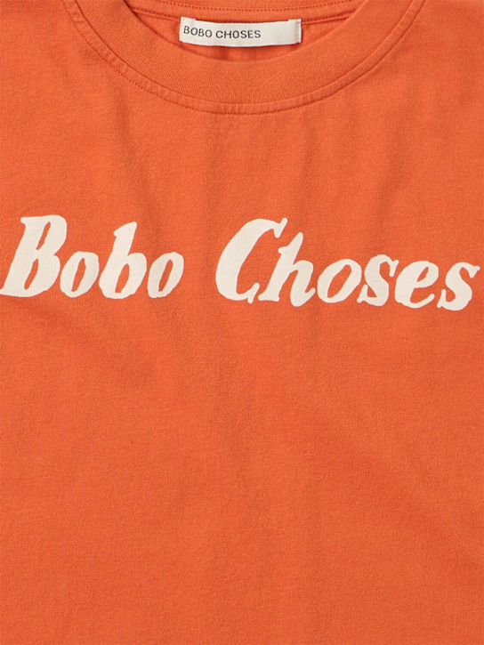 Bobo Choses: 印花棉质T恤 - 橙色 - kids-boys_1 | Luisa Via Roma