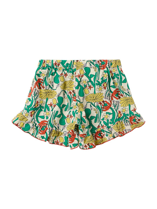Bobo Choses: Printed cotton shorts - Multicolor - kids-girls_1 | Luisa Via Roma