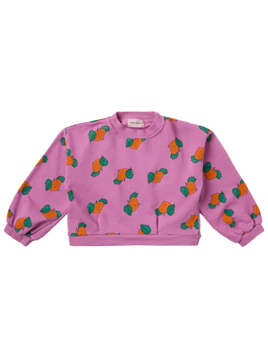 Bobo Choses: 印花棉质卫衣 - 紫色 - kids-girls_0 | Luisa Via Roma