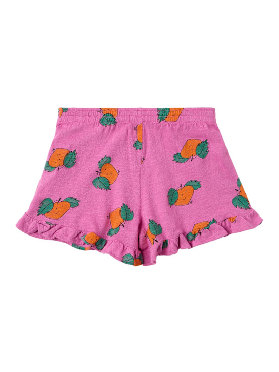 Bobo Choses: 印花纯棉短裤 - 紫色 - kids-girls_1 | Luisa Via Roma