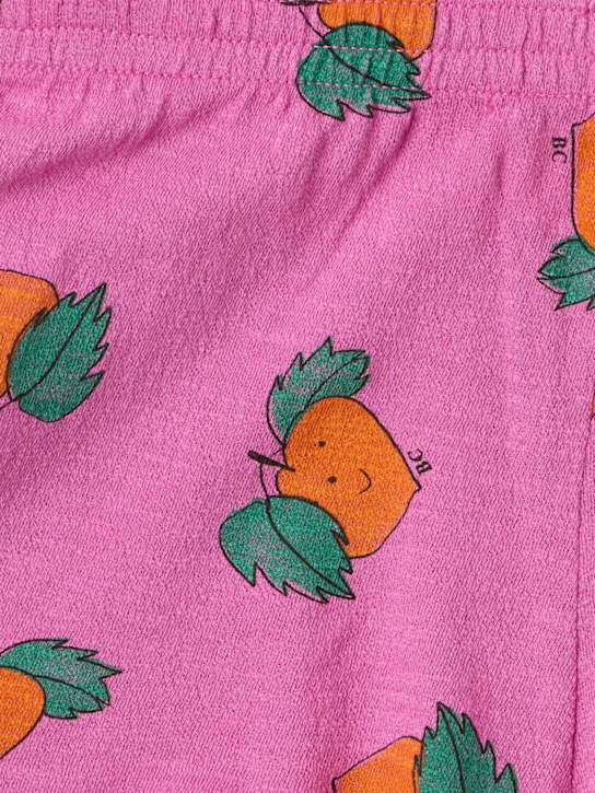 Bobo Choses: 印花纯棉短裤 - 紫色 - kids-girls_1 | Luisa Via Roma