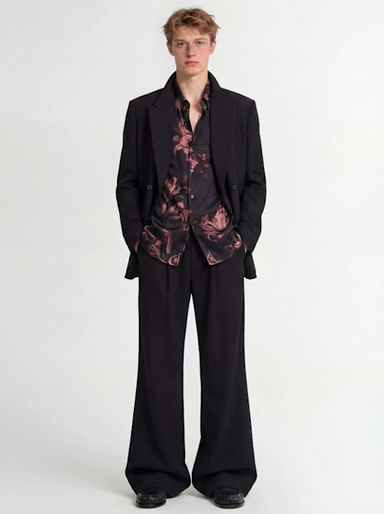 Dries Van Noten: Clasen floral print silk shirt - men_1 | Luisa Via Roma