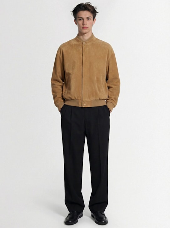 The Row: Naran leather jacket - Camel - men_1 | Luisa Via Roma