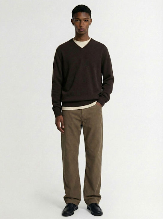 The Row: Fred cotton corduroy pants - Beige - men_1 | Luisa Via Roma