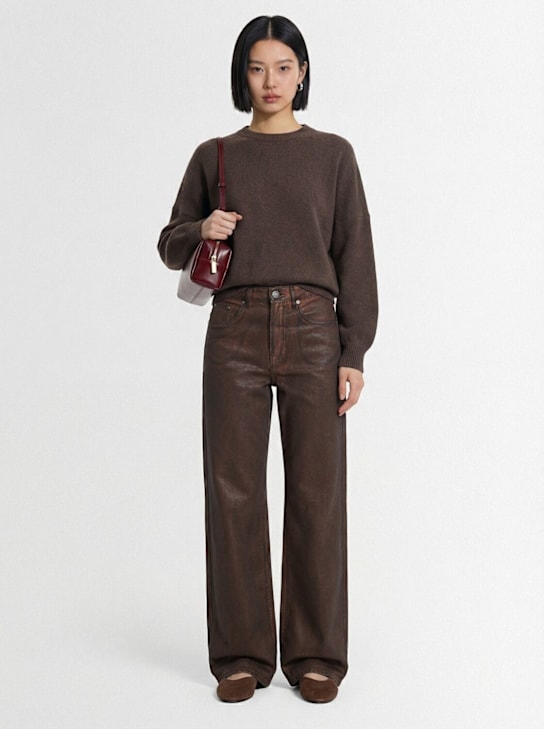 Gestuz: Cellie high waisted coated wide jeans - women_1 | Luisa Via Roma