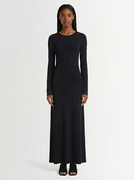 Diana Milkanova: The long dress - Nero - women_1 | Luisa Via Roma