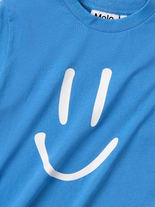 Molo: Printed organic cotton jersey t-shirt - Blau - kids-boys_1 | Luisa Via Roma