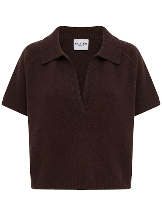 Kujten: Aenor Polo针织衫 - 棕色 - women_0 | Luisa Via Roma