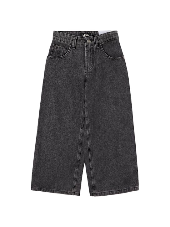 Molo: Cotton blend jeans - 灰色 - kids-girls_0 | Luisa Via Roma