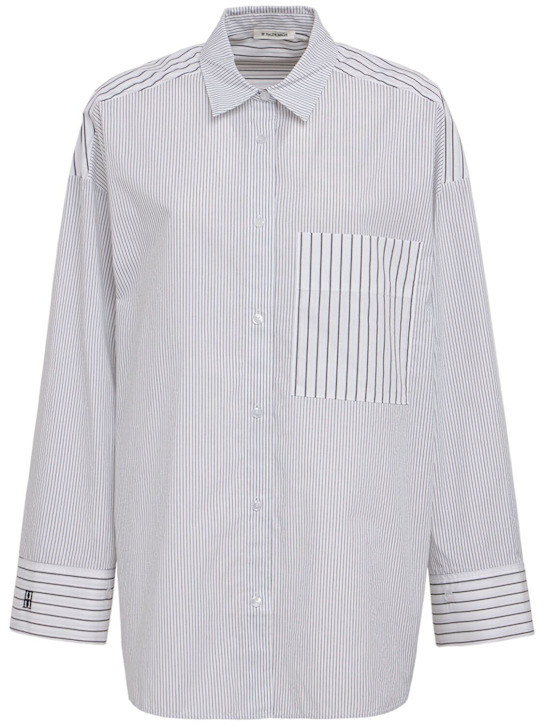 By Malene Birger: Derris shirt - Noir/Blanc - women_0 | Luisa Via Roma