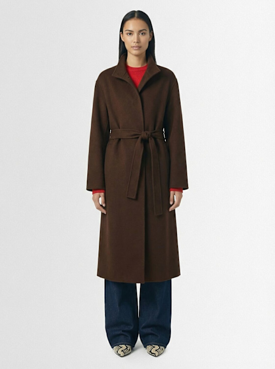 Tonywack: Wool blend coat - ブラウン - women_1 | Luisa Via Roma