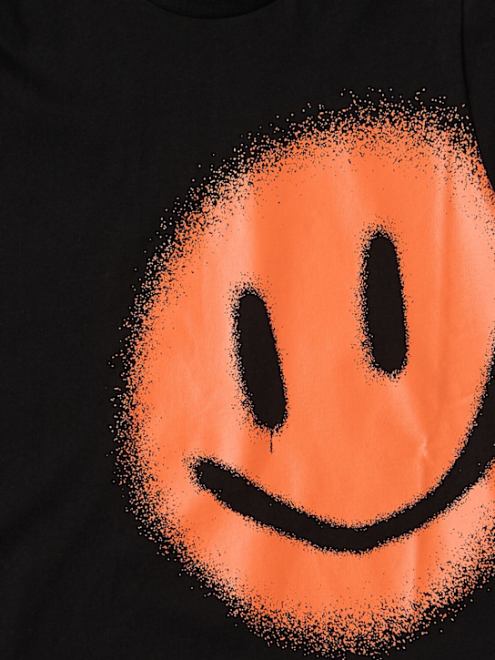 Molo: Printed cotton jersey t-shirt - 黑色 - kids-boys_1 | Luisa Via Roma