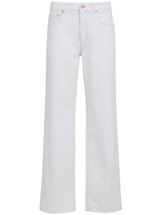 Fabiana Filippi: 5-pocket straight fit denim jeans - Bianco - women_0 | Luisa Via Roma