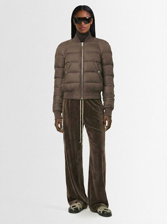 Rick Owens: Duvet flight light nylon jacket - Taupe - women_1 | Luisa Via Roma