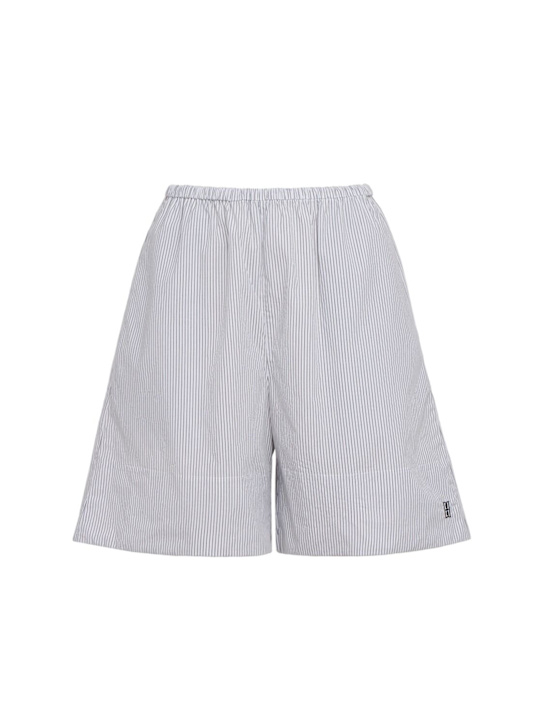 By Malene Birger: Siona shorts - ブラック/ホワイト - women_0 | Luisa Via Roma