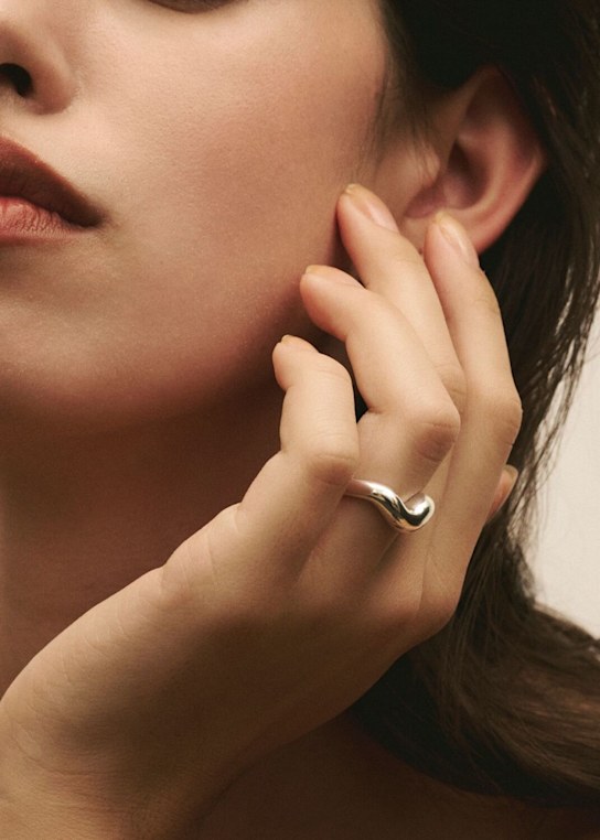 Louis Abel: Aurea polished ring - Silver - women_1 | Luisa Via Roma