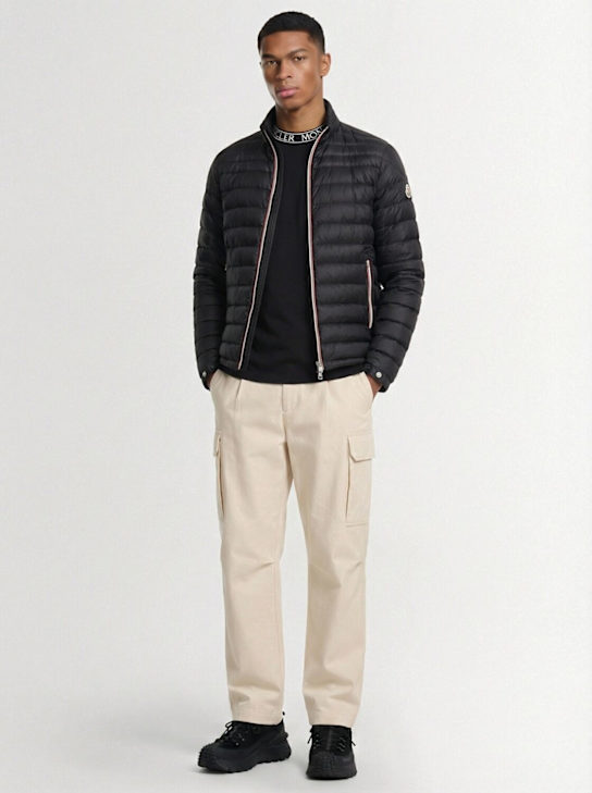 Moncler: Daniel尼龙羽绒飞行员夹克 - 黑色 - men_1 | Luisa Via Roma