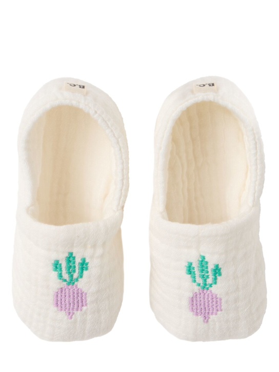 Bobo Choses: 棉质拖鞋 - 米黄色 - kids-boys_0 | Luisa Via Roma