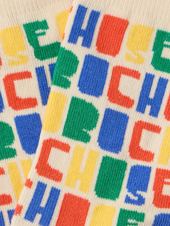 Bobo Choses: Cotton blend jacquard socks - Multicolore - kids-boys_1 | Luisa Via Roma