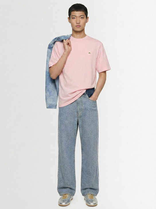 Fiorucci: Angel patch relaxed fit t-shirt - Rosa - men_1 | Luisa Via Roma